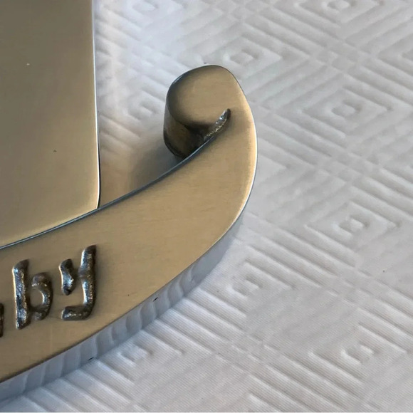 New! Rock-A-Bye Baby Chrome Heavy Baby Photo Frame 2.5 x 3.5” 1998 Keepsake - Picture 4 of 11